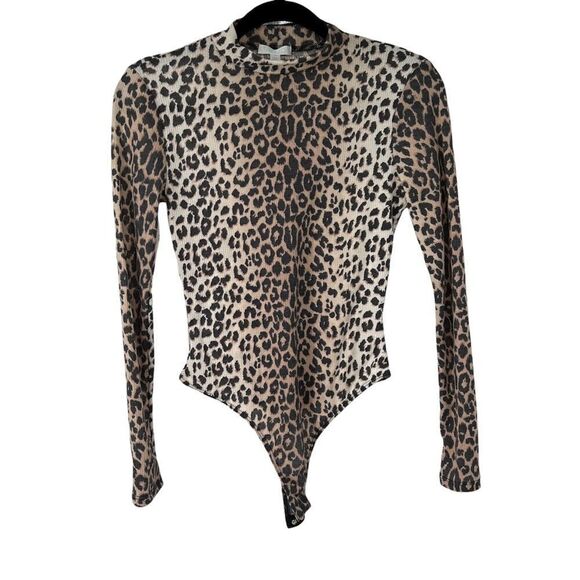Abound Cheetah Animal Print Long Sleeve Body Suit Sz XS - Picture 1 of 10